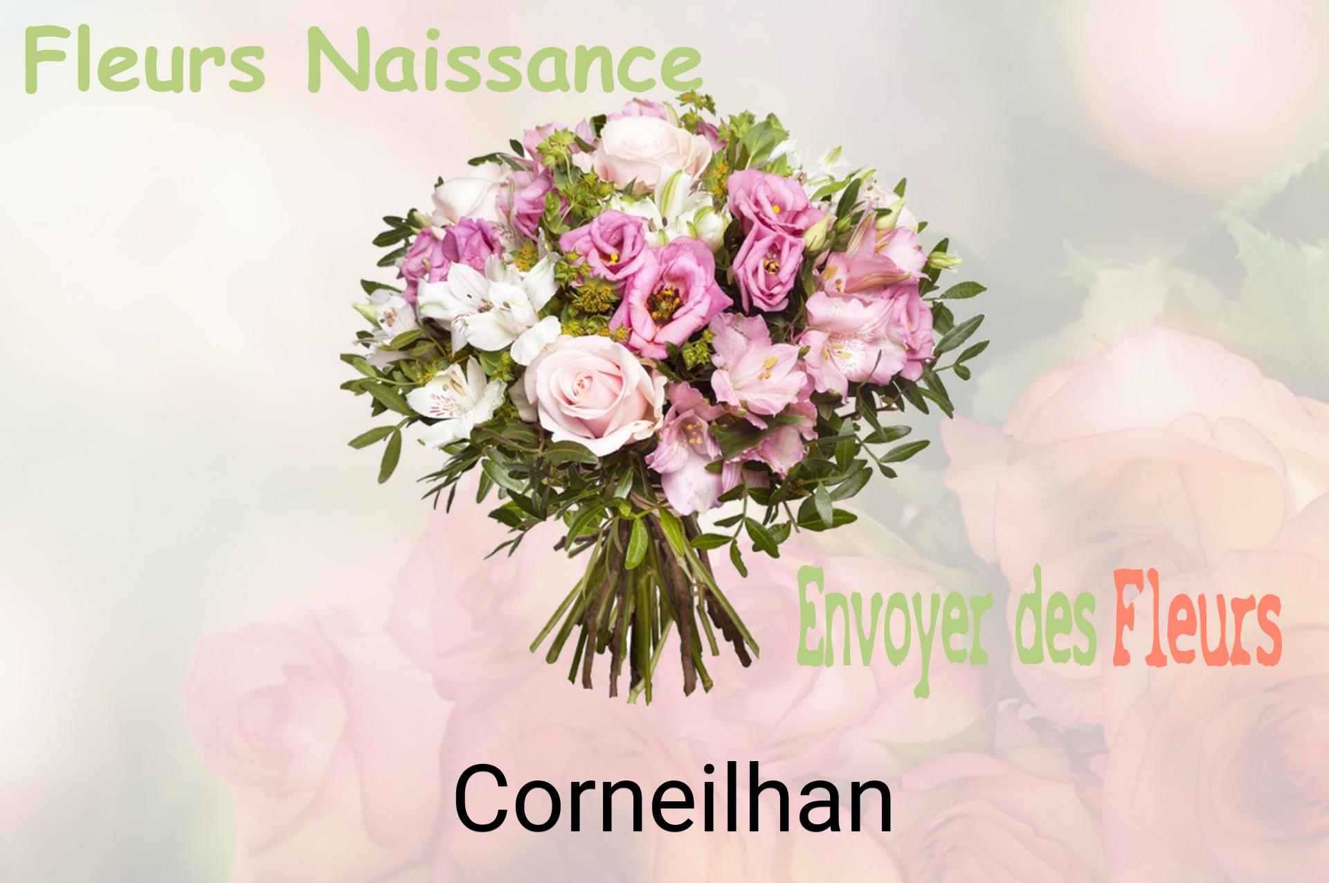Bouquet de fleurs de naissance livré à Corneilhan